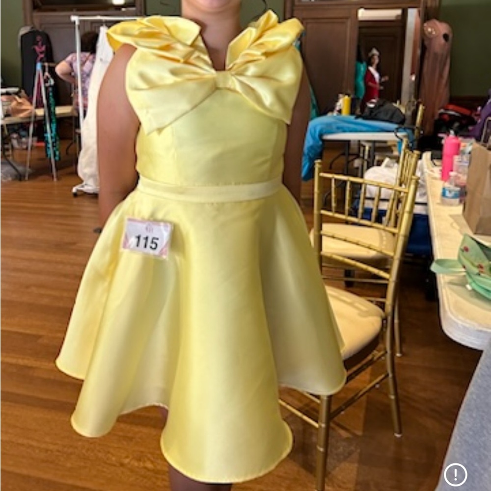 Yellow Bow Dress for Girls